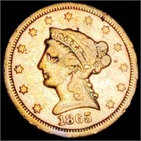 1865-S $2.50 Gold Quarter Eagle NICELY CIRCULATED