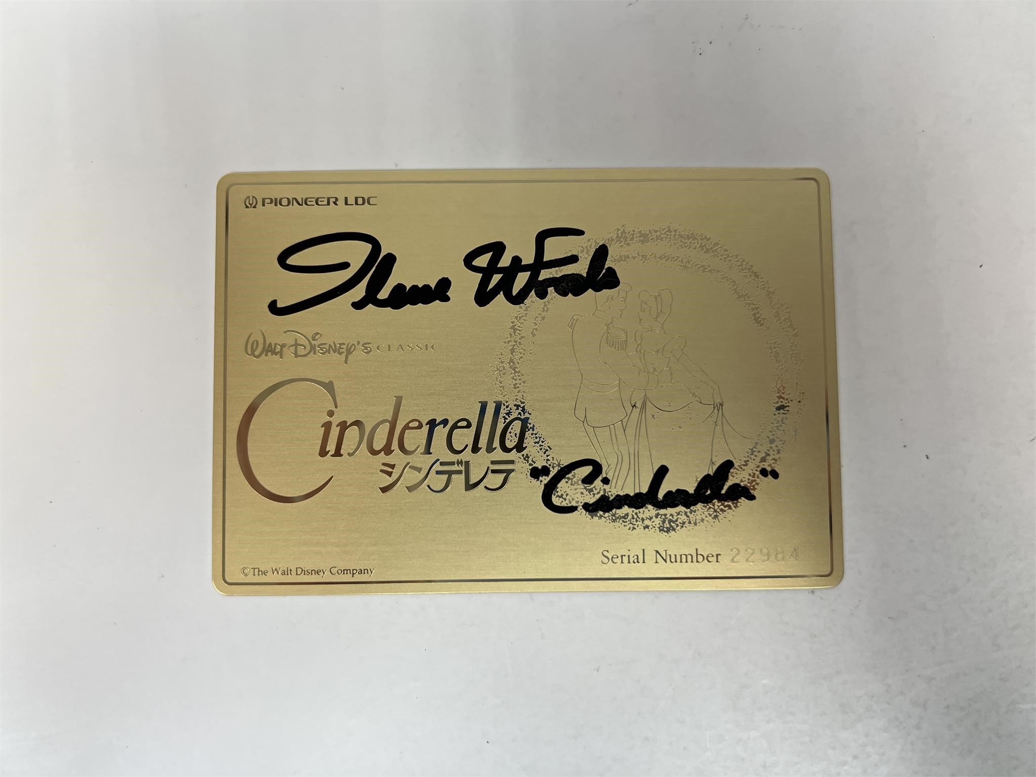 Autograph COA Cinderella Gold Card