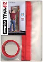 ZIPWALL ZDS Dust Barrier ZipDoor Kit  Red 4 pack