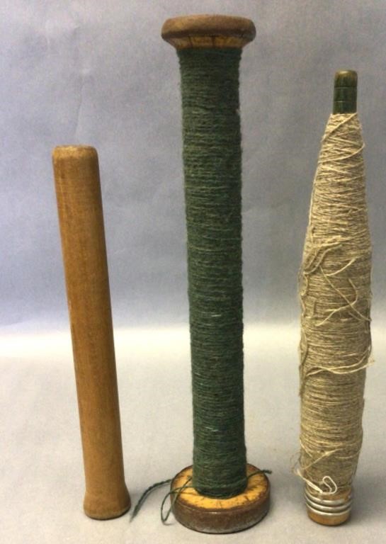 3 Wooden spools