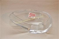 VILLEROY AND BOCH SIGNED CRYSTAL OVAL BOWL