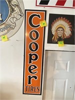 Cooper tires 46 1/2 x 11 metal sign