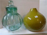13" Jar , 11" Vase