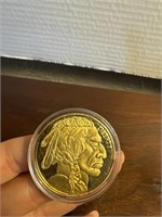 2012 Indian head, gold clad buffalo coin