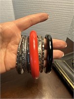 Group of bangle bracelets