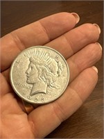 1923 p peace silver dollar