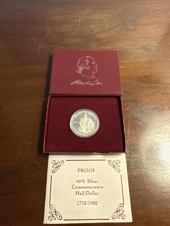 1982 proof George Washington silver commemorative