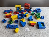 Tray lot of Various Large "Lego Type" Blocks