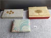 3 Vintage Various Sizes- Dresser Boxes