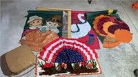 Yard flags, decorations