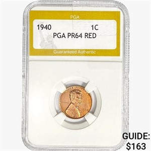 1940 Wheat Cent PGA PR64 RED