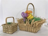 Two woven Easter Baskets
