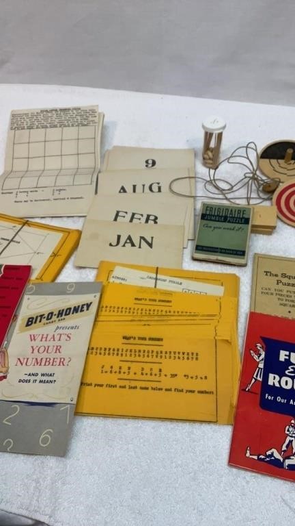 Vtg word and number games