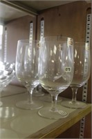 LOT OF FIVE CLEAR BRANDY GLASSES