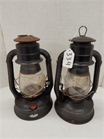 (2) Dietz No.8 Air Pilot Lanterns, Good Cond.