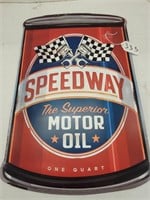 Speedway Motor Oil 3D Sign, 16" x 24", New
