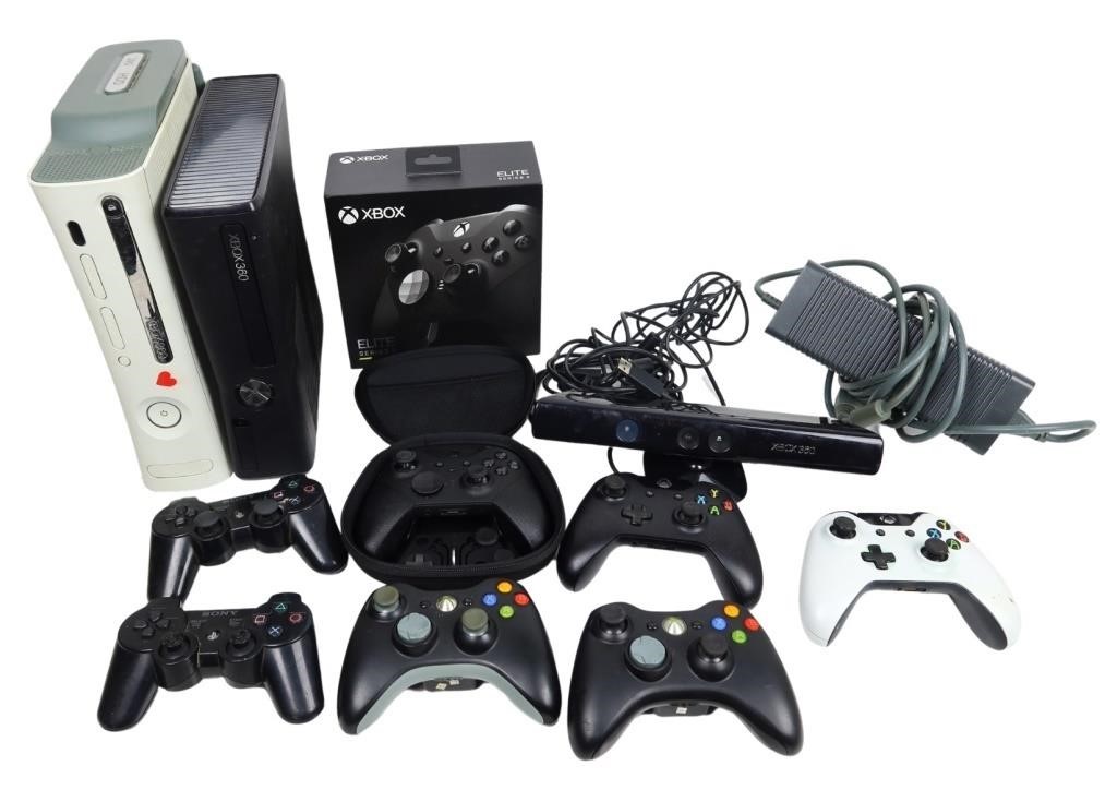 HUGE XBOX LOT- CONTROLLERS AND CONSOLES