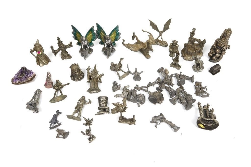 HUGE LOT OF PEWTER FIGURES- FANTASY FIGURES