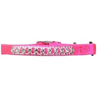 (2) Petmate Cat Elastic Collar, 8-10", Pink Bling