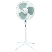 Comfort Zone 16" Oscillating Pedestal Fan, White