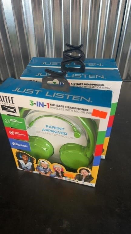 3- Altec Lansing 3-in-1 Kid Safe Headphones,