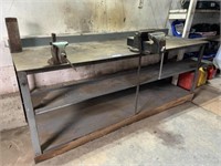 Heavy Duty Shop Bench c/w 4" & 6" Vises