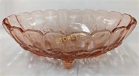 Indiana Pink Glass Oval fruit dish