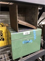 Metal file box, tin box w/ lid