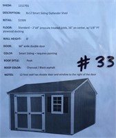 8' X 12' Smart Siding Outlander Shed Kit