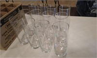 12 Glass Vases, 9 Inches Tall