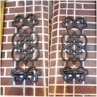 Pr Metal Candle Holders/Wall Mount