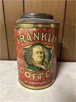 Ben Franklin Coffee Tin