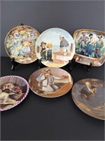 Six collector plates, The three Stooges and more