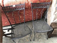 (2) Wrought Iron Patio Chairs
