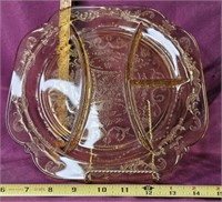 Depression glass Federal Madrid grill plate