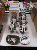 1 lot of St. Nick ornaments, penguin figurines, &