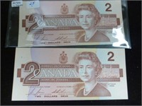 2-1986 CDN $2 Notes
