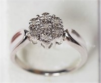1-Sterling Silver Diamond Ring
