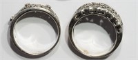 Lot of 2 Sterling Silver Marcasite Rings