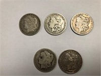 1889 & 1890 One Dollar Silver Coins