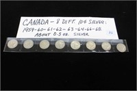 Canada 8-10 cent pieces