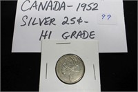 Canada 1952 25 cent piece