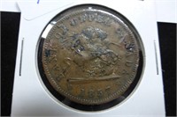 Upper Canada 1857 - 1 penny token
