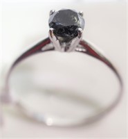 10kt White Gold Black Diamond (0.80ct) Ring