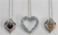 3 Sterling Silver Necklaces