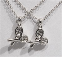 2-Sterling Silver Diamond Necklace