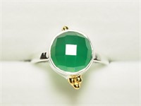 Sterling Silver Green Onyx Ring