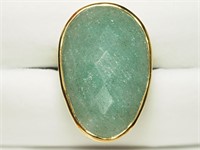 Sterling Silver Green Agate Ring