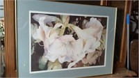 Matted Framed Floral Picture