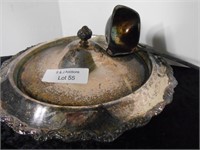 Silverplate Serving bowl, Lid, Ladle - mismatched